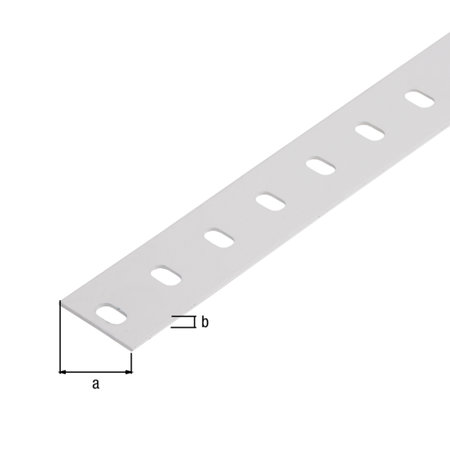 GAH-ALBERTS Conceptor Platte Stang Geperforeerd Wit 35x1.5mm, 2m