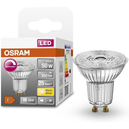 OSRAM Reflectorlamp LED GU10 4,5W Warm Wit, Dimbaar