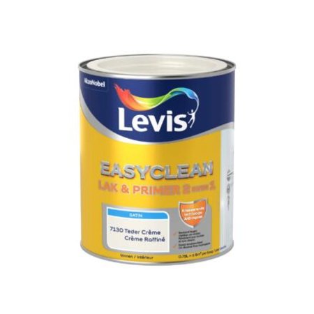 LEVIS LEVIS EasyClean 2-in-1 Lak en Primer Satin 0,75l Teder Crème