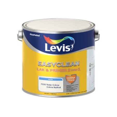 LEVIS LEVIS EasyClean 2-in-1 Lak en Primer Satin 2,5l Teder Crème