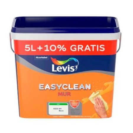 LEVIS EasyClean Muurverf Mat 5l + 10% Wit