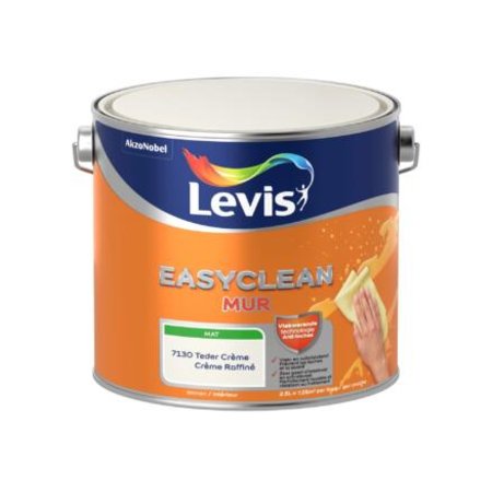 LEVIS EasyClean Muurverf Mat 2,5l Teder Crème