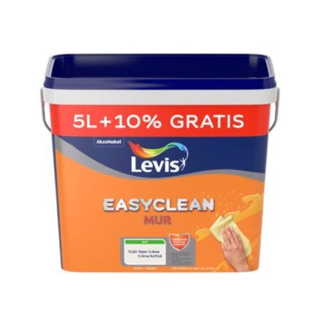 LEVIS EasyClean Muurverf Mat 5l + 10% Teder Crème