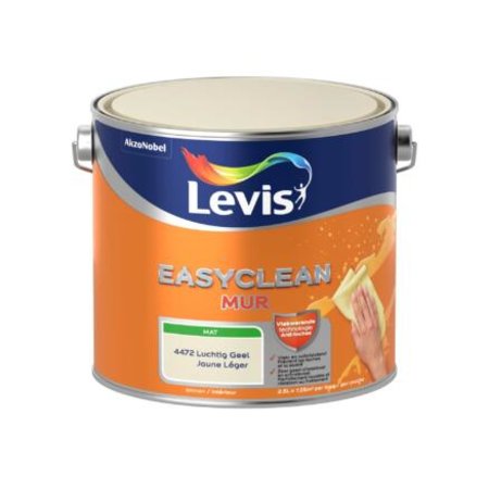 LEVIS EasyClean Muurverf Mat 2,5l Luchtig Geel