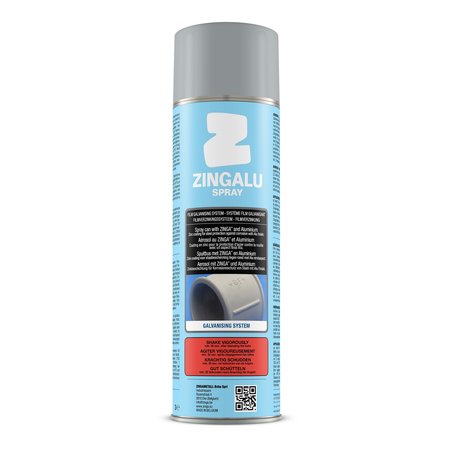 ZINGA Zingalu Metaalverf/Primer - Spray 500ml - Grijs met Aluminium Aspect