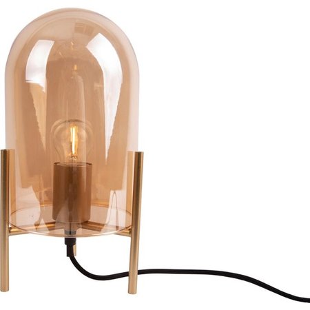 LEITMOTIV Tafellamp Glass Bell - 30x16cm - Bruin