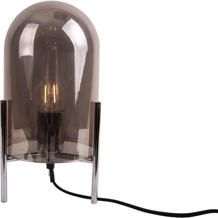 LEITMOTIV Tafellamp Glass Bell - 30x16cm - Grijs