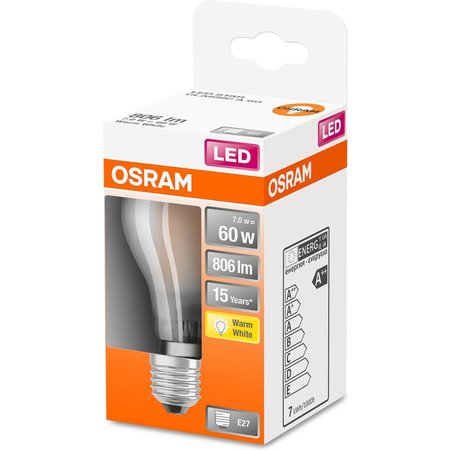OSRAM Led-lamp Peer E27 7W Warmwit 2700K Mat
