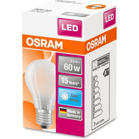 OSRAM Led-lamp Peer E27 6.5W Koudwit 4000K Mat