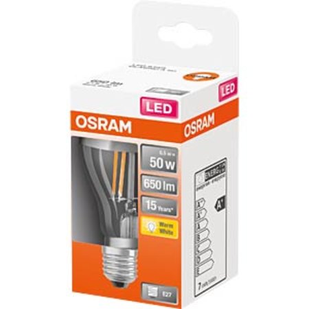 OSRAM Led-lamp Peer Spiegelkop Zilver E27 6.5W Warmwit 2700K Helder