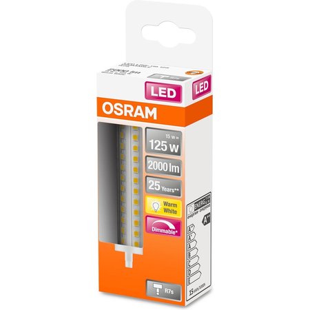 OSRAM Led-lamp Line R7S 15W Warmwit 2700K Dimbaar