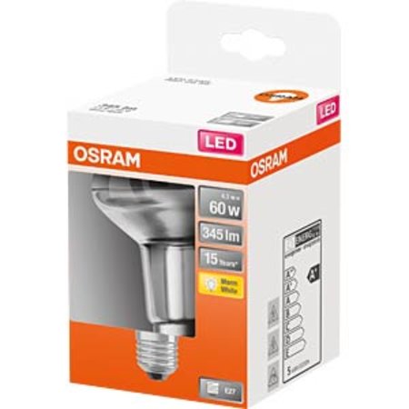 OSRAM Led-lamp E27 Reflector 4.3W Warmwit 2700K Mat