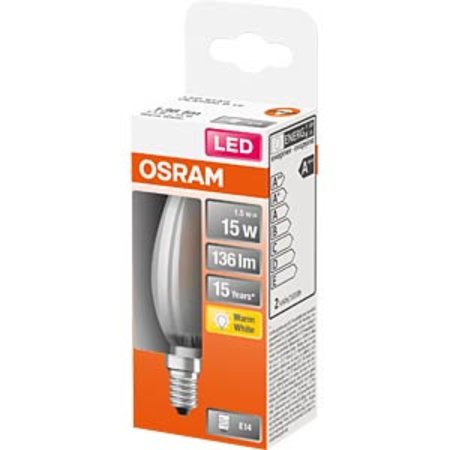 OSRAM Led-lamp Kaars E14 1,5W Warmwit 2700K Mat