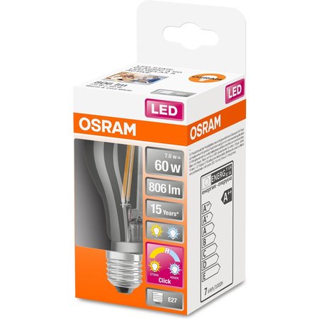 OSRAM Led-lamp Peer E27 7W Warmwit 2700K Helder