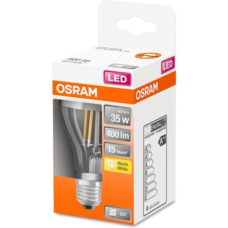 OSRAM Led-lamp Peer Spiegelkop Zilver E27 4W Warmwit 2700K Helder