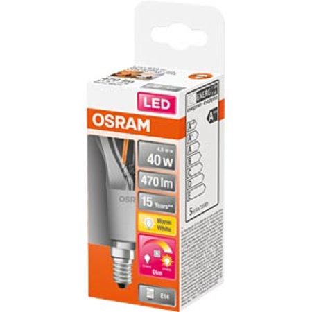 OSRAM Led-lamp Peer E14 4,5W Warmwit 2700K Helder Dimbaar