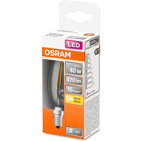 OSRAM Led-lamp Kaars E14 4W Warmwit 2700K Helder