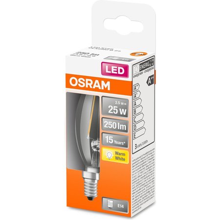 OSRAM Led-lamp Kaars E14 2,5W Warmwit 2700K Helder