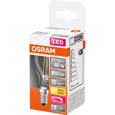 OSRAM Led-lamp Peer E14 5W Warmwit 2700K Helder Dimbaar
