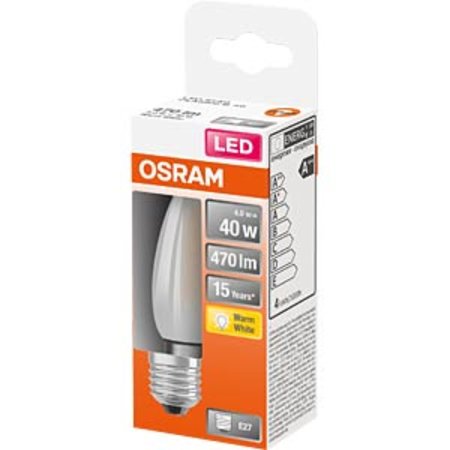 OSRAM Led-lamp Kaars E27 4W Warmwit 2700K Mat