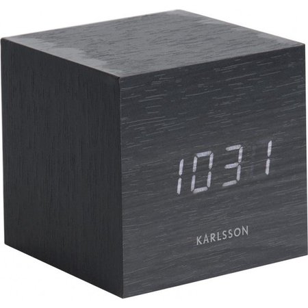 KARLSSON Klok Mini Cube Zwart