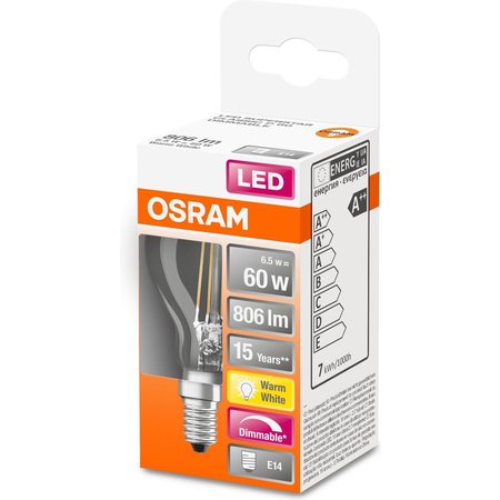OSRAM Led-lamp Peer E14 6.5W Warmwit 2700K Helder Dimbaar