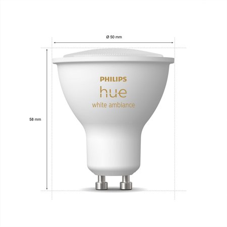 Philips Hue White Ambiance GU10 5W Warm Wit - 3 Stuks