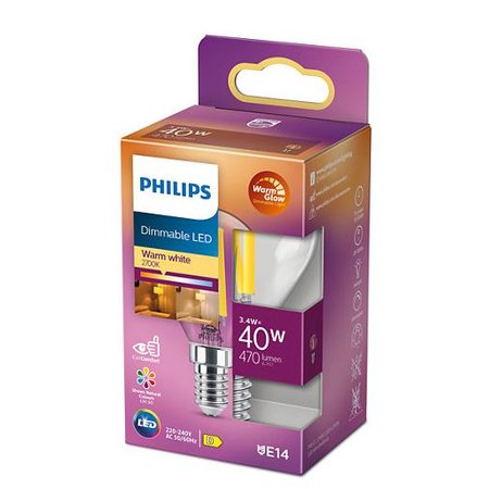 Philips E14 Classic Peerlamp 3.4W Warm Wit