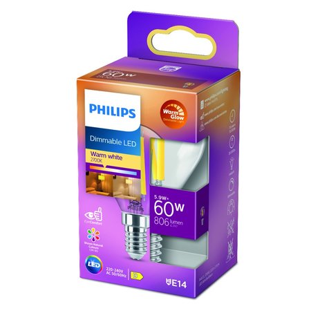 Philips E14 Classic Peerlamp 5.9W Warm WitPhilips E14 Classic Peerlamp 5.9W Warm Wit