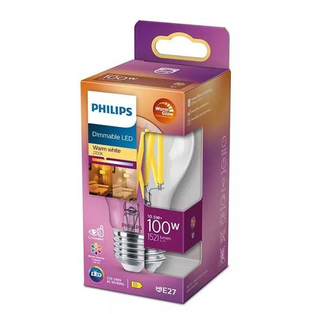 Philips E27 Classic Peerlamp 13W Warm Wit