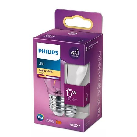 Philips E27 Classic Kogellamp 1,4W Warm Wit