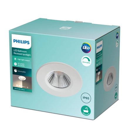 Philips Inbouwspot LED myBathroom 5.5W Warmwit - Wit