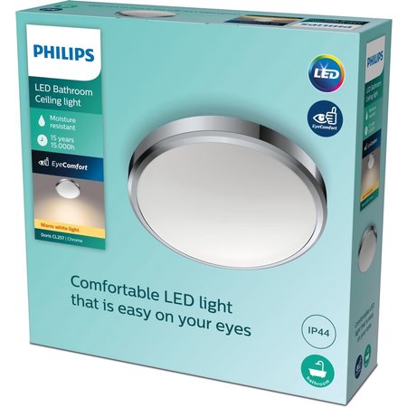 PHILIPS Badkamerlamp Doris LED 17W Chroom Ø31,3cm