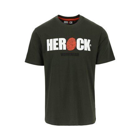 HEROCK T-Shirt Eni Korte Mouwen Donker Kaki XXL
