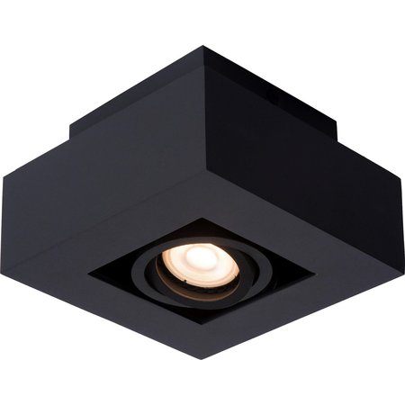 LUCIDE Plafondspot Xirax LED Dim to warm - GU10 - 5W 3000K/2200K - Zwart