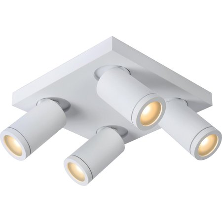 LUCIDE Plafondspot Taylor LED Dim to warm - GU10 - 4x5W Warm Licht - Wit