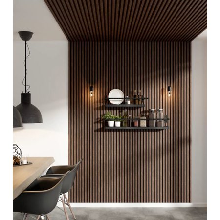 CANDO Wood Decowall Acoustic Walnoot 260x30cm 1,56m²