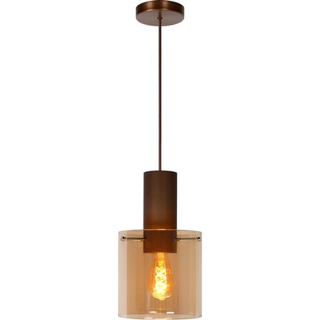LUCIDE Hanglamp Toledo - Ø20cm - E27 - Amber