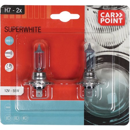 CARPOINT Superwhite Autolamp H7 12V 55W, 2 Stuks