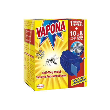 Vapona Anti-Mug Apparaat + 10 Tabletten
