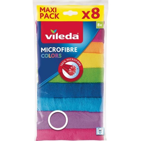 VILEDA Microvezeldoeken Colors, 8 Stuks