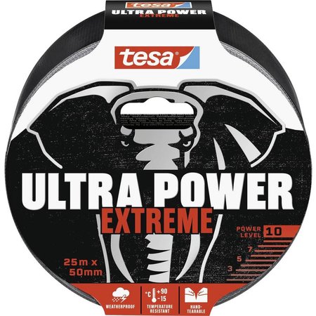 TESA Ultra Power Extreme Tape Zwart 25m 50mm