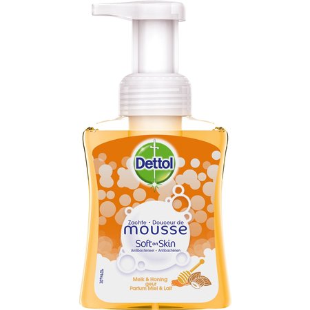 DETTOL Handzeep Zachte Mousse - Antibacterieel - Melk & Honing - 250 ml