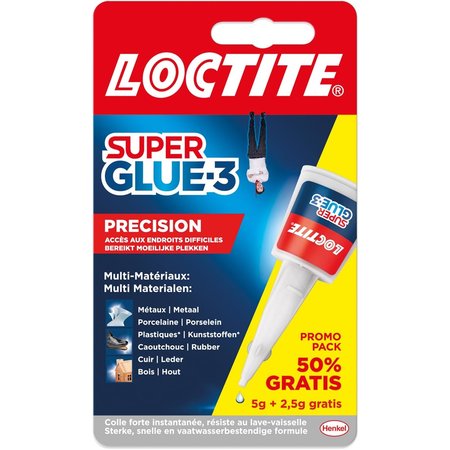 LOCLITE Secondelijm Super Glue Precision, 5 g + 50 % Gratis