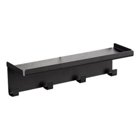 WENKO Magnetische Hakenrail met Plank, 30cm, Zwart