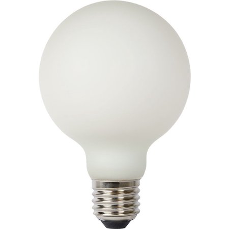 LUCIDE LED Filamentlamp G80 Ø8cm Dimbaar E27 8W Opaal