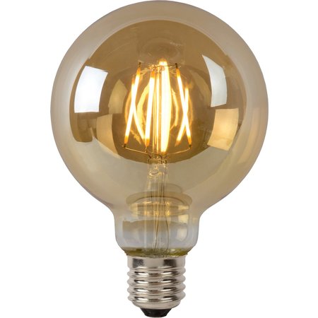 LUCIDE LED Filamentlamp G95 Dimbaar E27 5W Amber