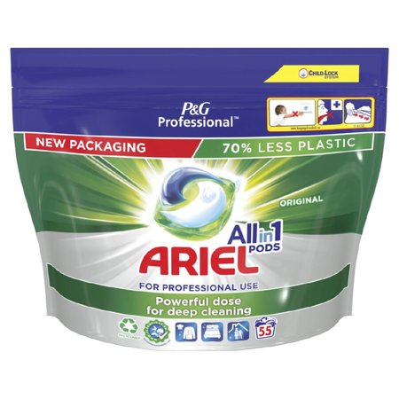 ARIEL Professional Wasmiddel All-in-1 Regular, Duopack 2x55 Stuks