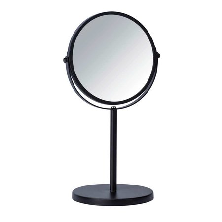 WENKO Staande Make-Upspiegel Assisi, Ø 17 cm, Zwart