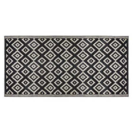 ATMOSPHERA Decoratief Vloerkleed Voor Buiten of Binnen - 90 X 180 cm - Mandala Zwart